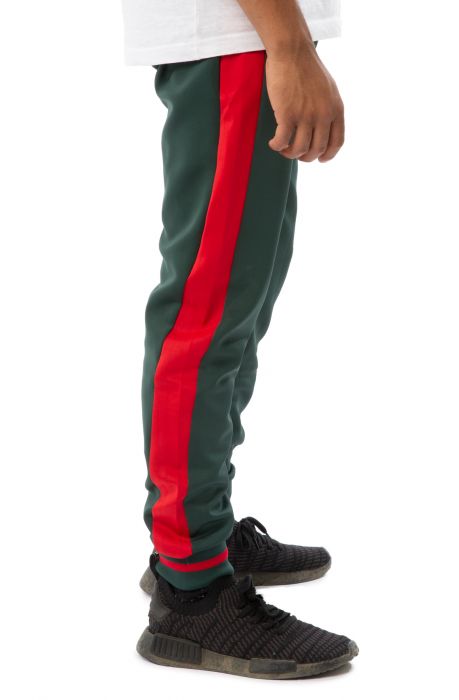 Heavy Set Track Pants Green/Red