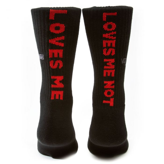 Valentines Crew Sock Black/Red