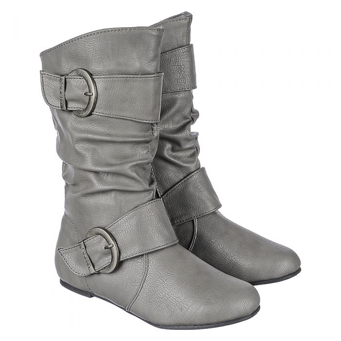 (PS) Kali-11 Flat Boots Grey