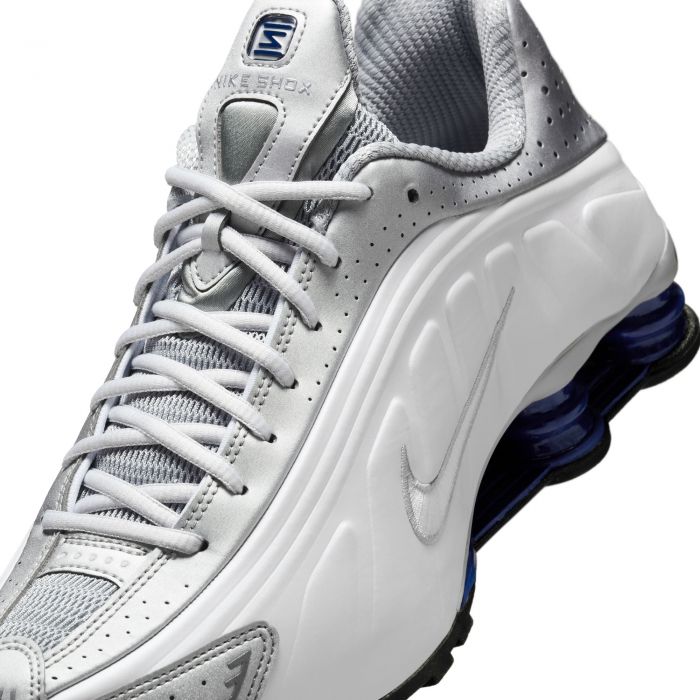  Shox R4 White/White-Metallic Silver