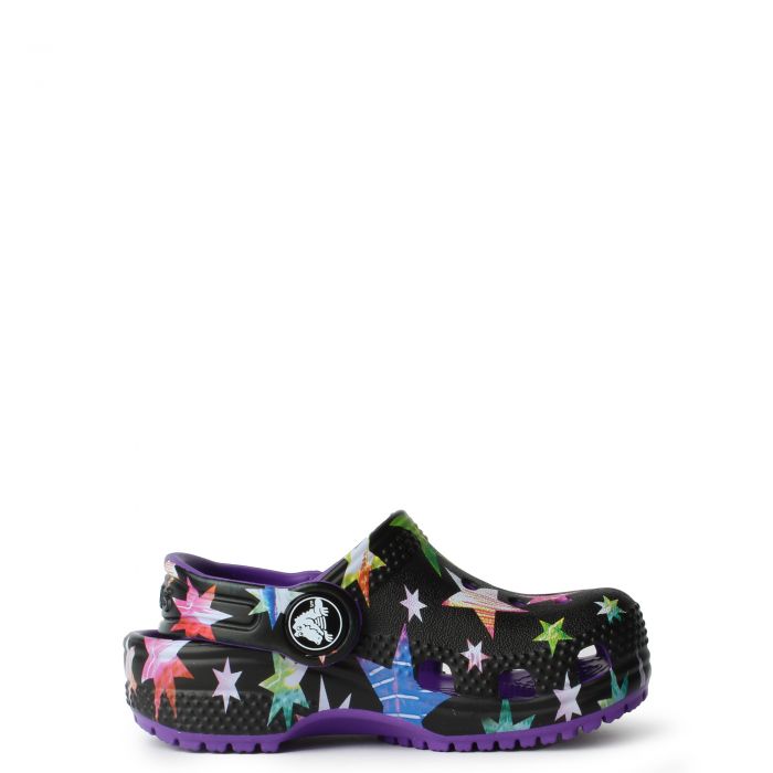 Toddler Classic Clog Neon Purple/Multicolor