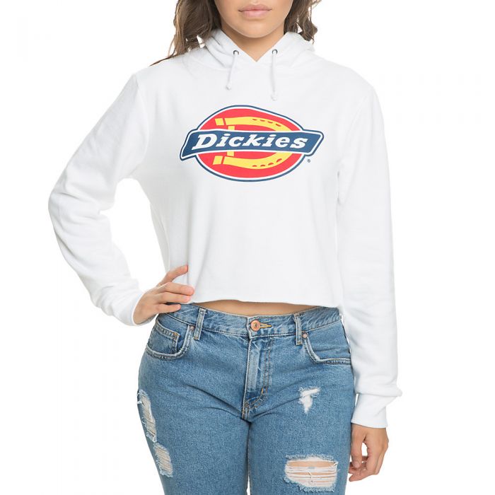 Icon Cropped Hoodie White