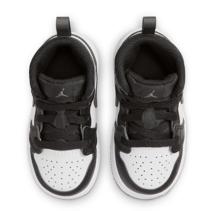 Toddler Jordan 1 Mid Black/Iron Grey-White