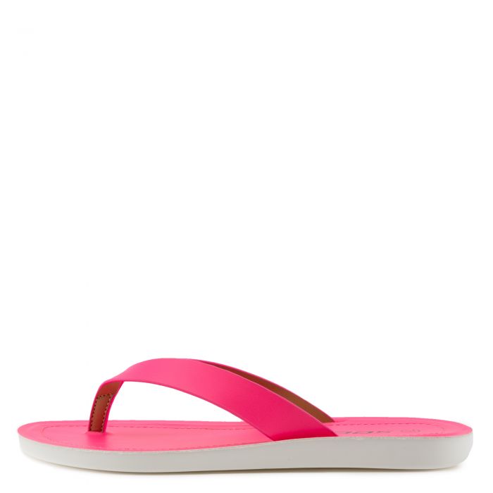 Ella-S Flat Sandals Pink Neon