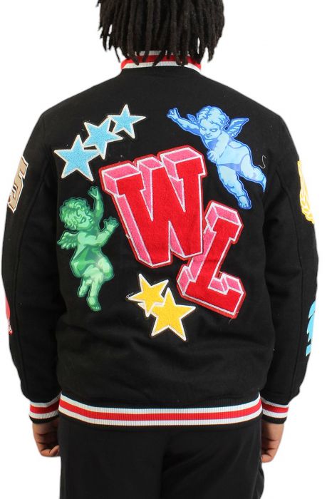 Cherub Rock Varsity Jacket Black