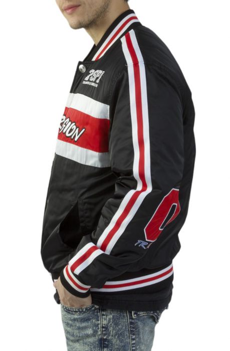 Racing Bomber Jacket  Black