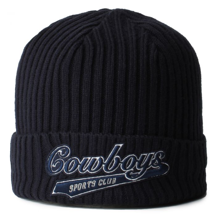 Dallas Cowboys Script Beanie  Navy