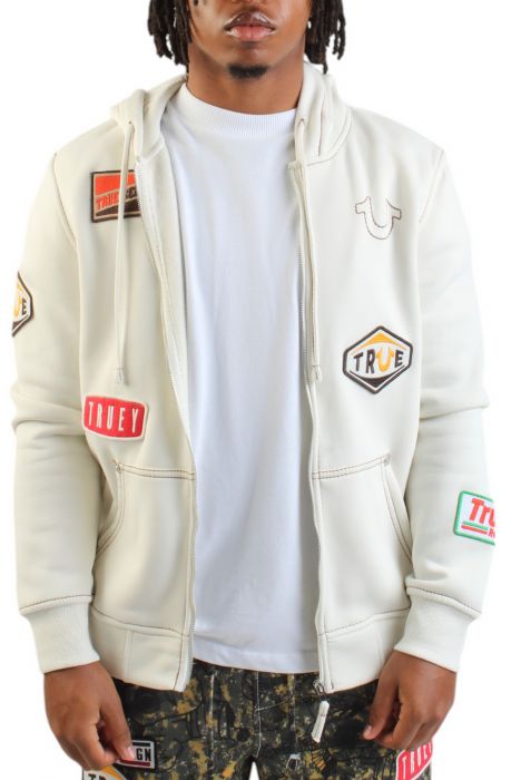 BIG T PATCH ZIP HOODIE Vapor Grey