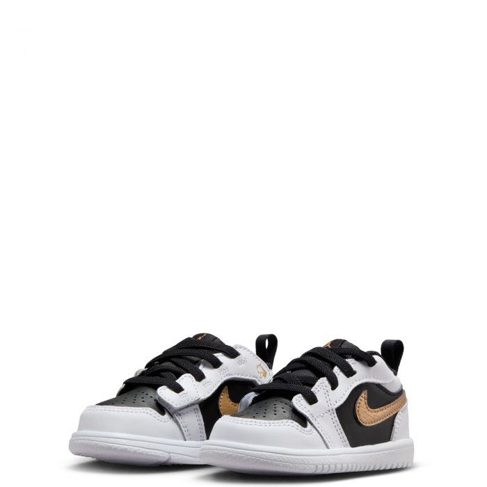 Toddler Jordan 1 Low  White/ Metallic Gold-Black