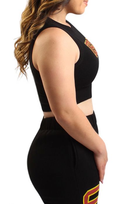 USC Knit Top  Black
