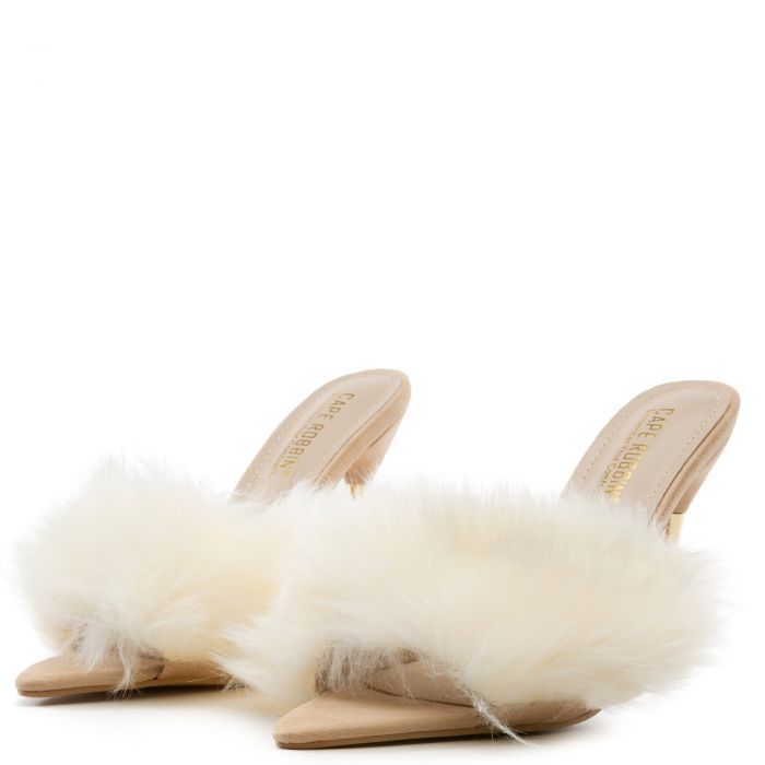 CAPE ROBBIN Fuji Fur High Heels FUJI-NUD - Shiekh