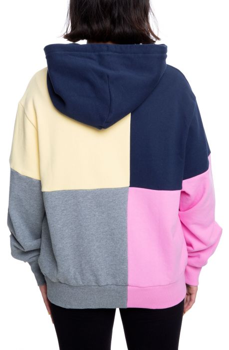 Check Piece Hoodie Dress Blue Checkwork