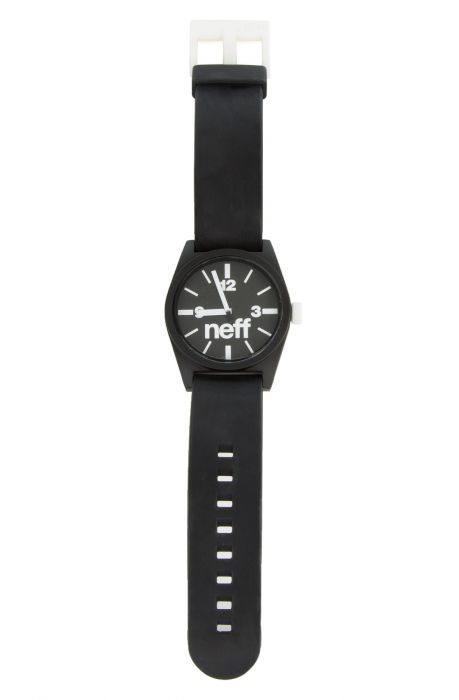 The Neff Daily Silicone Watch in Black Black