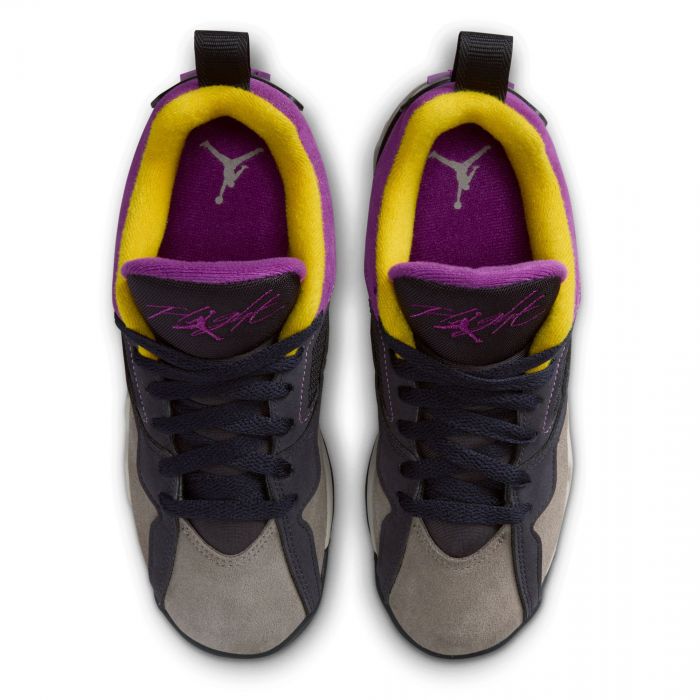 Grade-School Air Jordan MVP 92 Oil Grey/Viotech-Cave Stone-Dark Sulfur