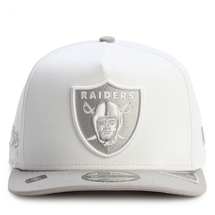 NFL Las Vegas Raiders 950 A-Frame Pre-Curved Snapback White/Grey