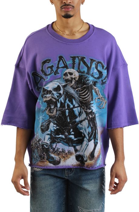 Pestilence Crop T-Shirt  Purple