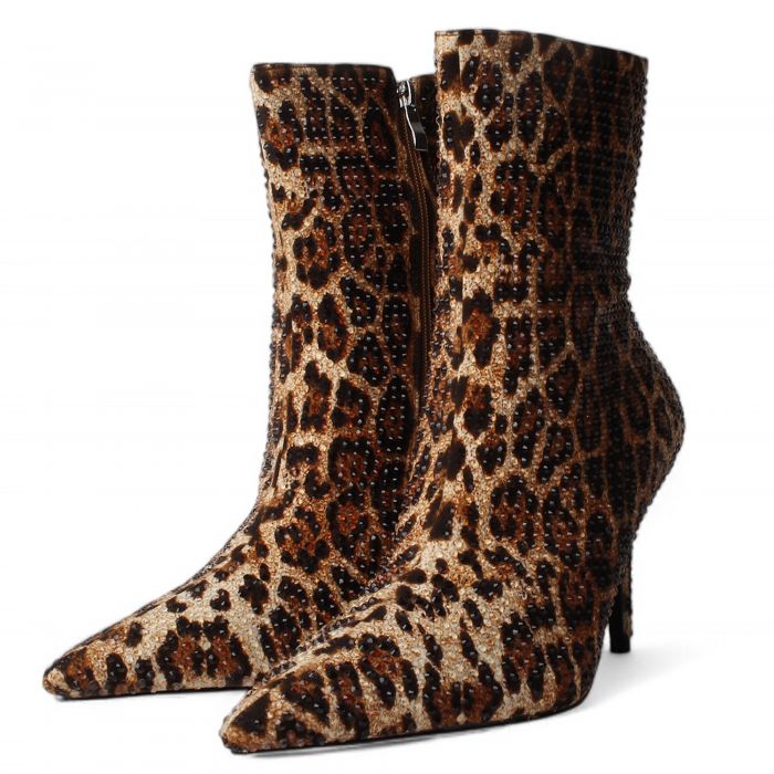 Chaundra- Stiletto Bootie  Multi Color Leopard
