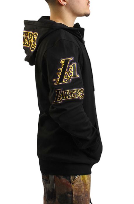 NBA Los Angeles Lakers Full Zip Hoodie  Black