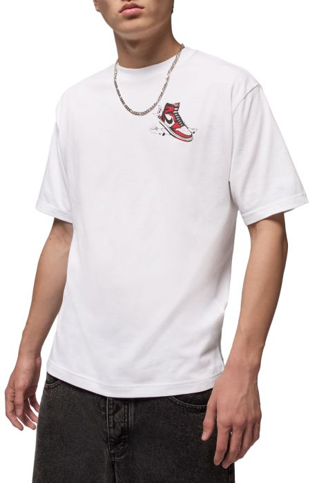 AJ1 T-Shirt White/Varsity Red