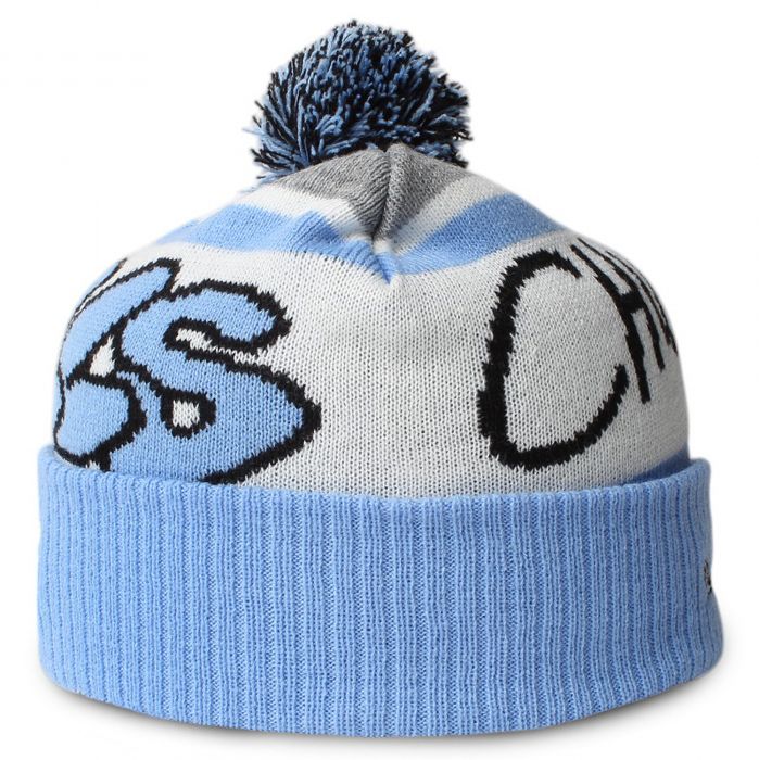 NBA Throw Down Pom Knit Beanie Light Blue