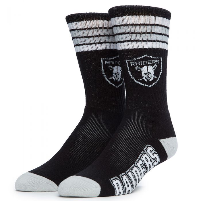 Men's Oakland Raiders 4-Stripe Sock BLACK