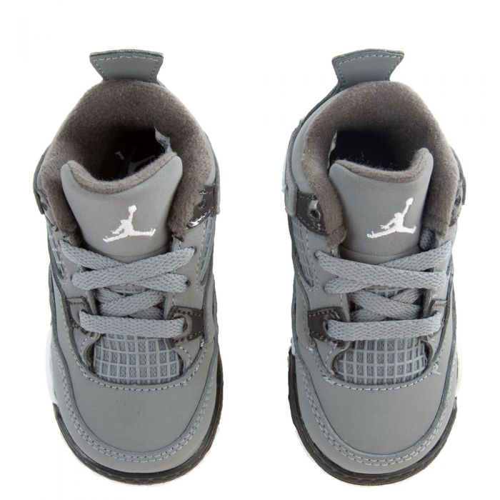(TD) Air Jordan 4 Retro Cool Grey/Chrome-Dark Charcoal