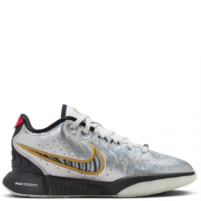 Grade School LeBron XXI SE Metallic Silver/Metallic Gold-Black