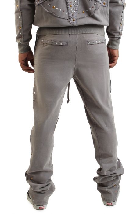 Studded Fleece Flare Jogger