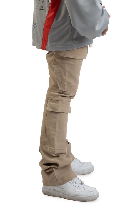 James Cargo Flare Pants Tan