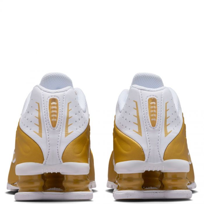 Grade-School Shox R4 Metallic Gold/Metallic Gold-White