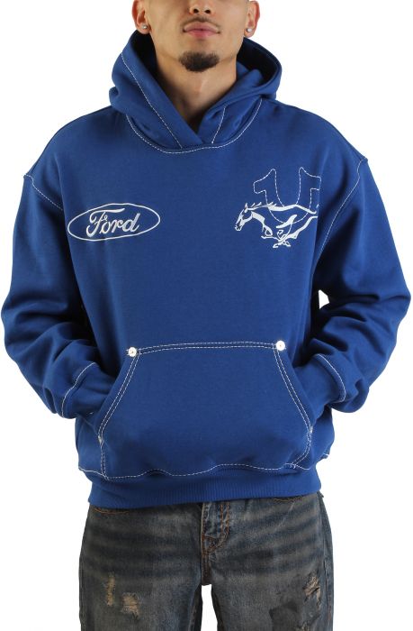 Ford Big T Cinched Hoodie  Ford Blue