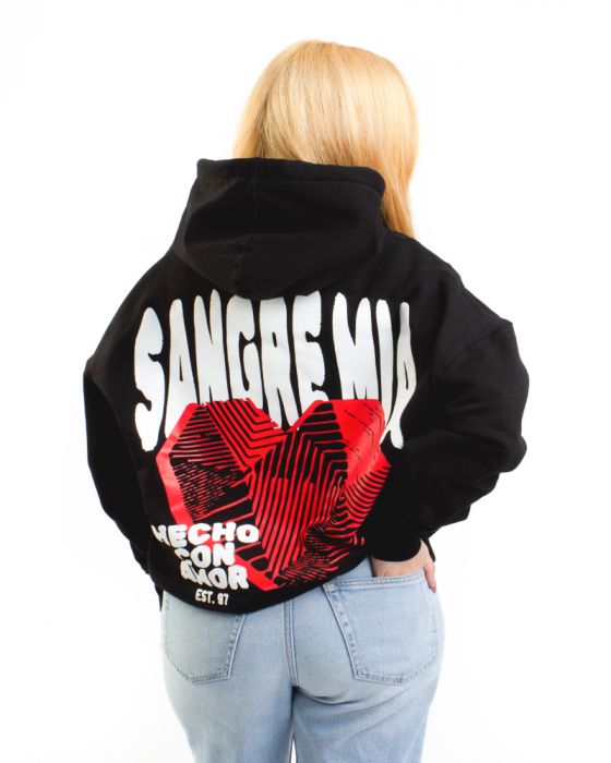 Hecho Con Amor Hoodie Black