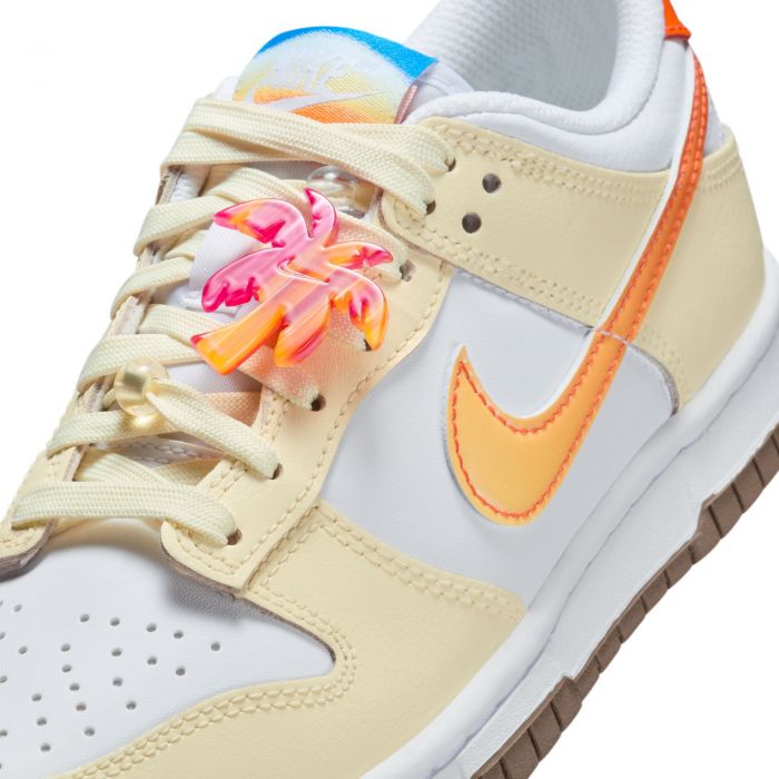 Grade-School Dunk Low White/Multi-Color-White-Glacier Blue