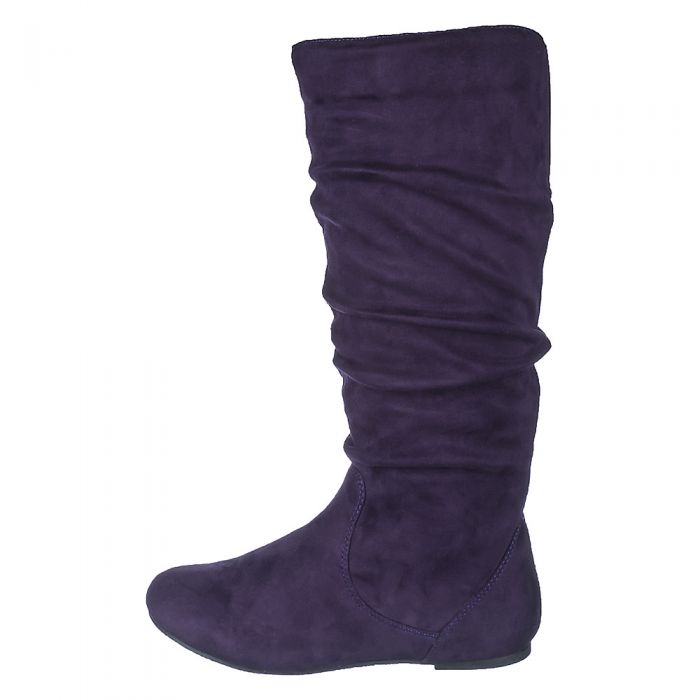 ladies mid calf flat boots