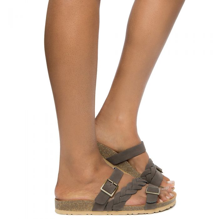 Women's Make-S Slides DARK BROWN