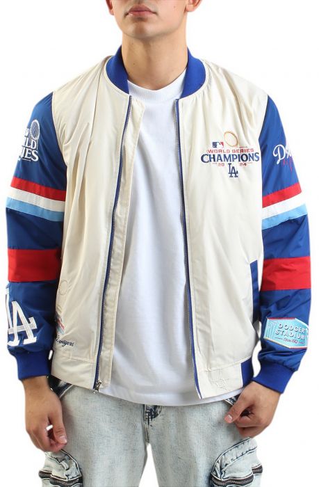 MLB Los Angeles Dodgers World Series Champs Jacket Cream/Royal