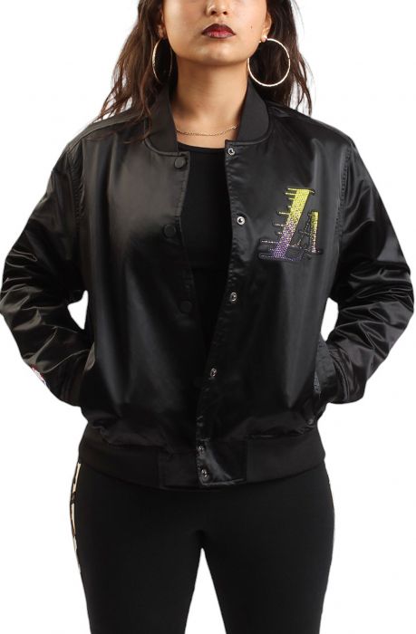 NBA Los Angeles Lakers Jewels Satin Jacket  Black