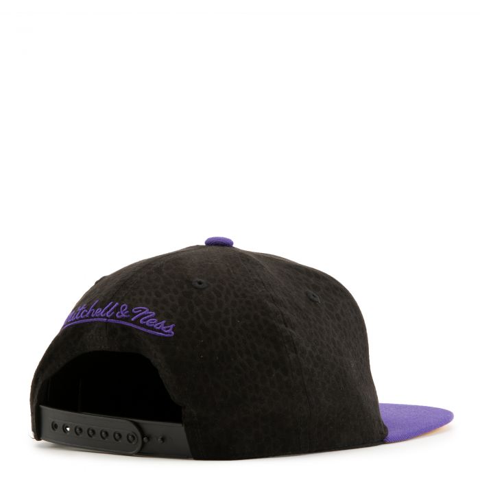 Los Angeles Lakers Pinned Snake Skin Snapback Hat Black