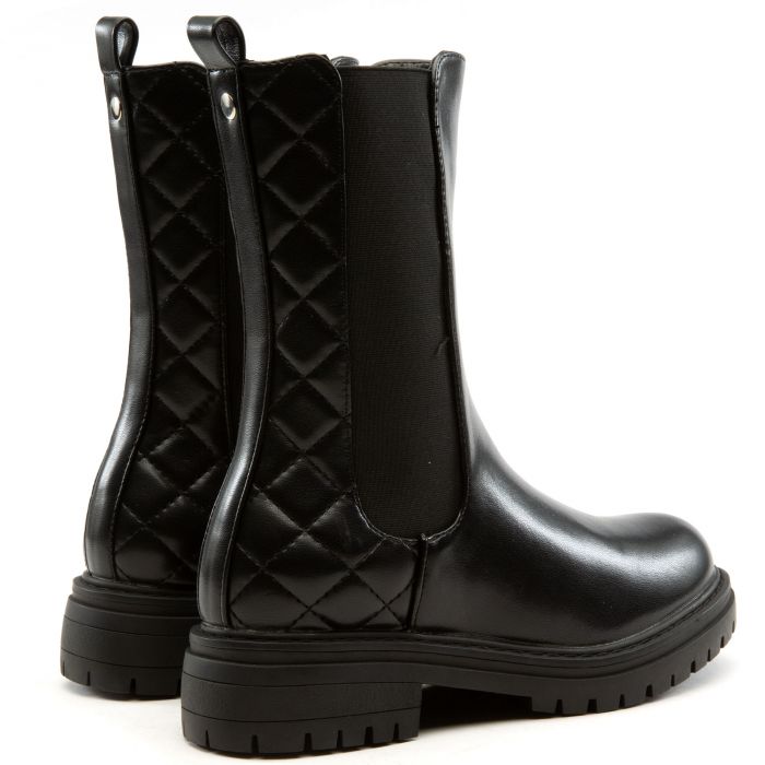 Dreamer-1 Mid-Calf Chelsea Style Boot Black