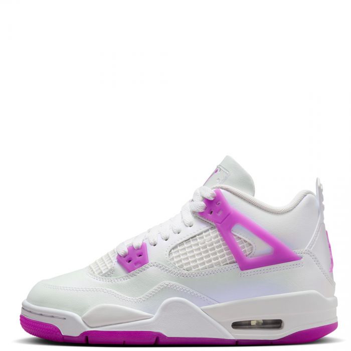Grade School Air Jordan 4 Retro White/Hyper Violet