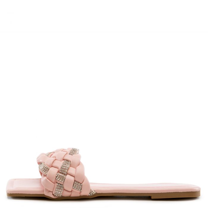 Frenzy-03 Squared Toe Sandals Pink