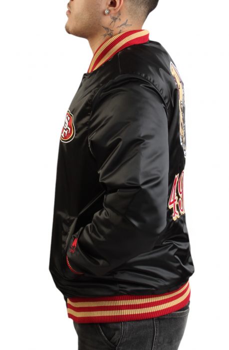NFL San Francisco 49ers Varsity Jacket  Black