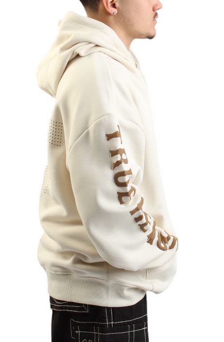 Studded Horseshoe Hoodie  Winter White