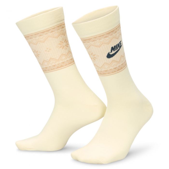 Everyday Essentials Fair Isle Crew Socks  Coconut Milk/Hemp/Armoury Navy