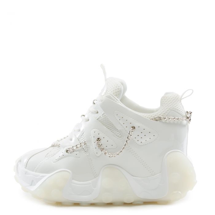 Carambola-01 Platform Sneaker White Pat-Pu