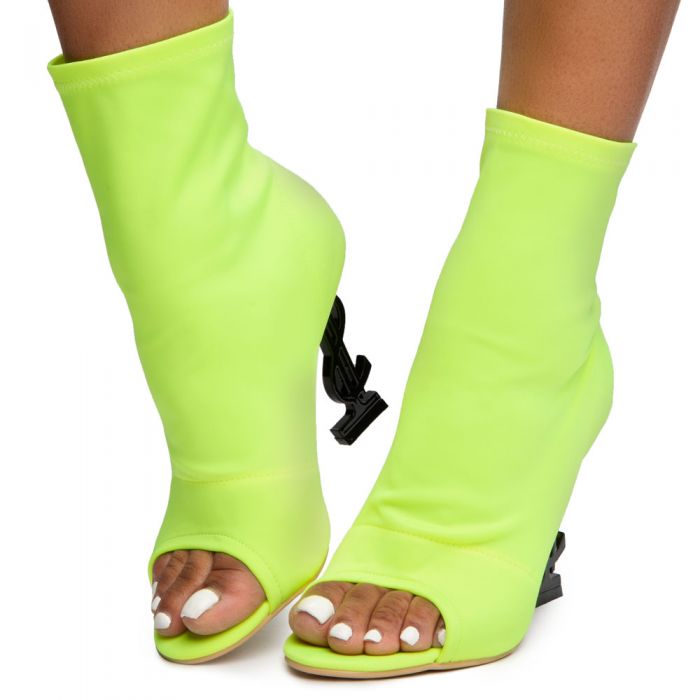 Dollar Sign Heel O/T Lime