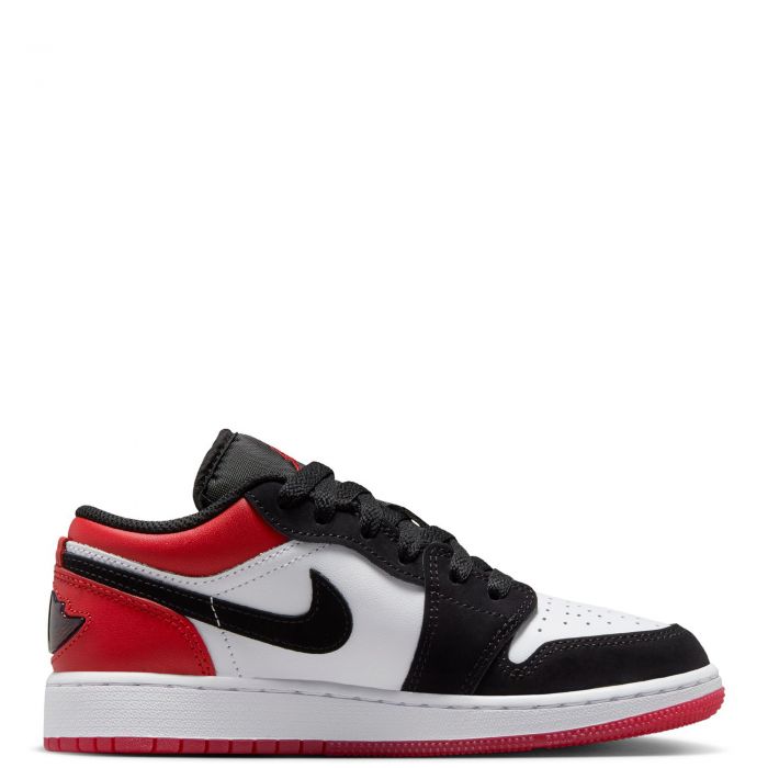 Grade-School Air Jordan 1 Low SE White/Black-Varsity Red