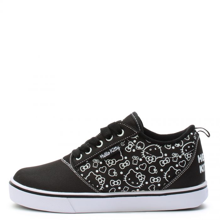 Grade School Hello Kitty Heelys Black/White