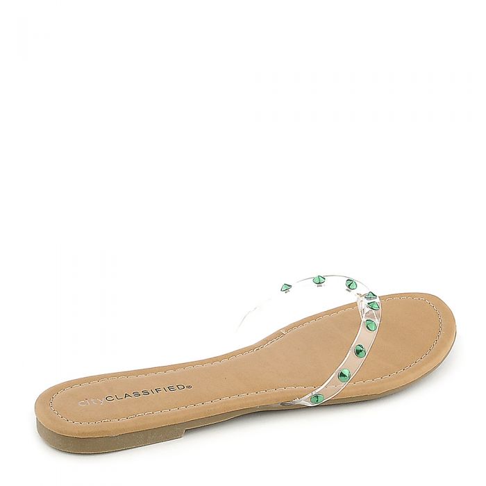 Darlin-S Thong Sandal Clear/Green Clear/Green