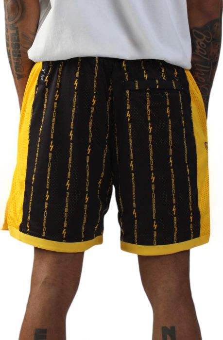 PUMA x PORSCHE Basketball Shorts Black/Sport Yellow